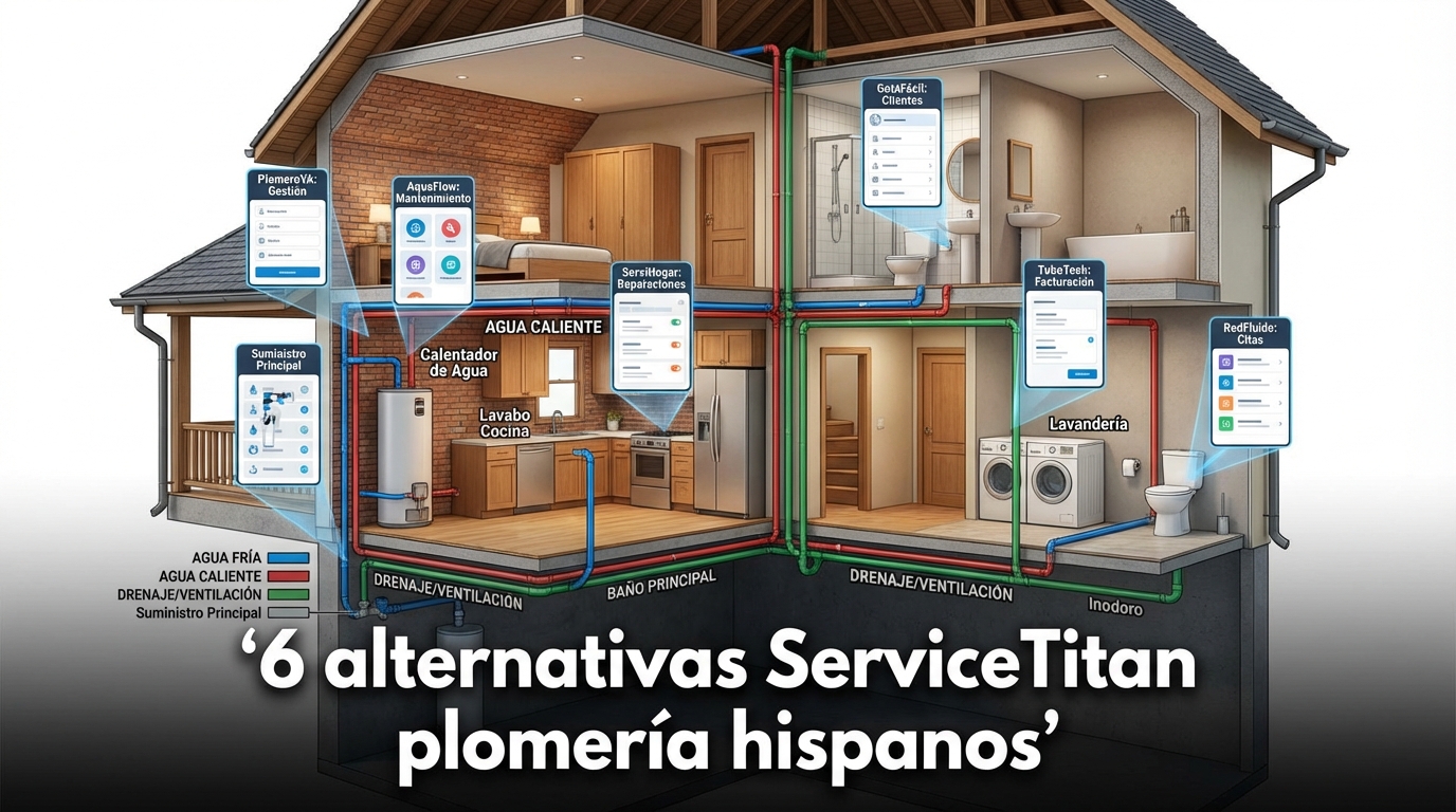 6 alternativas ServiceTitan plomería hispanos