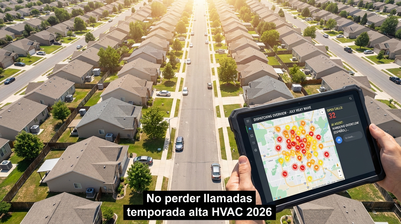 No perder llamadas temporada alta HVAC 2026